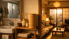 100均DIYでできるスプレー缶カバー術 コースターと巻きすで洗面所をすっきり