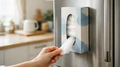 捨てる前の1分で完成、ティッシュ箱でポリ袋ストッカーを作る方法