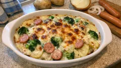 トースターでこんがり!ブロッコリーとじゃがいものホワイトソースグラタン