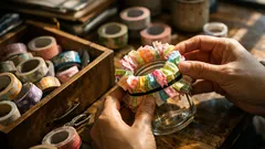 余ったマスキングテープでシュシュを作る方法 3ステップで簡単かわいい