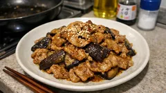 「つけてみそかけてみそ」で味が決まる、茄子と豚肉の味噌炒め