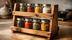 100均材料で作る小さなスパイスラック DIY初心者でも簡単なキッチン収納術