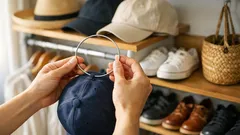 針金ハンガーを曲げるだけで帽子収納が激変する簡単アイデア